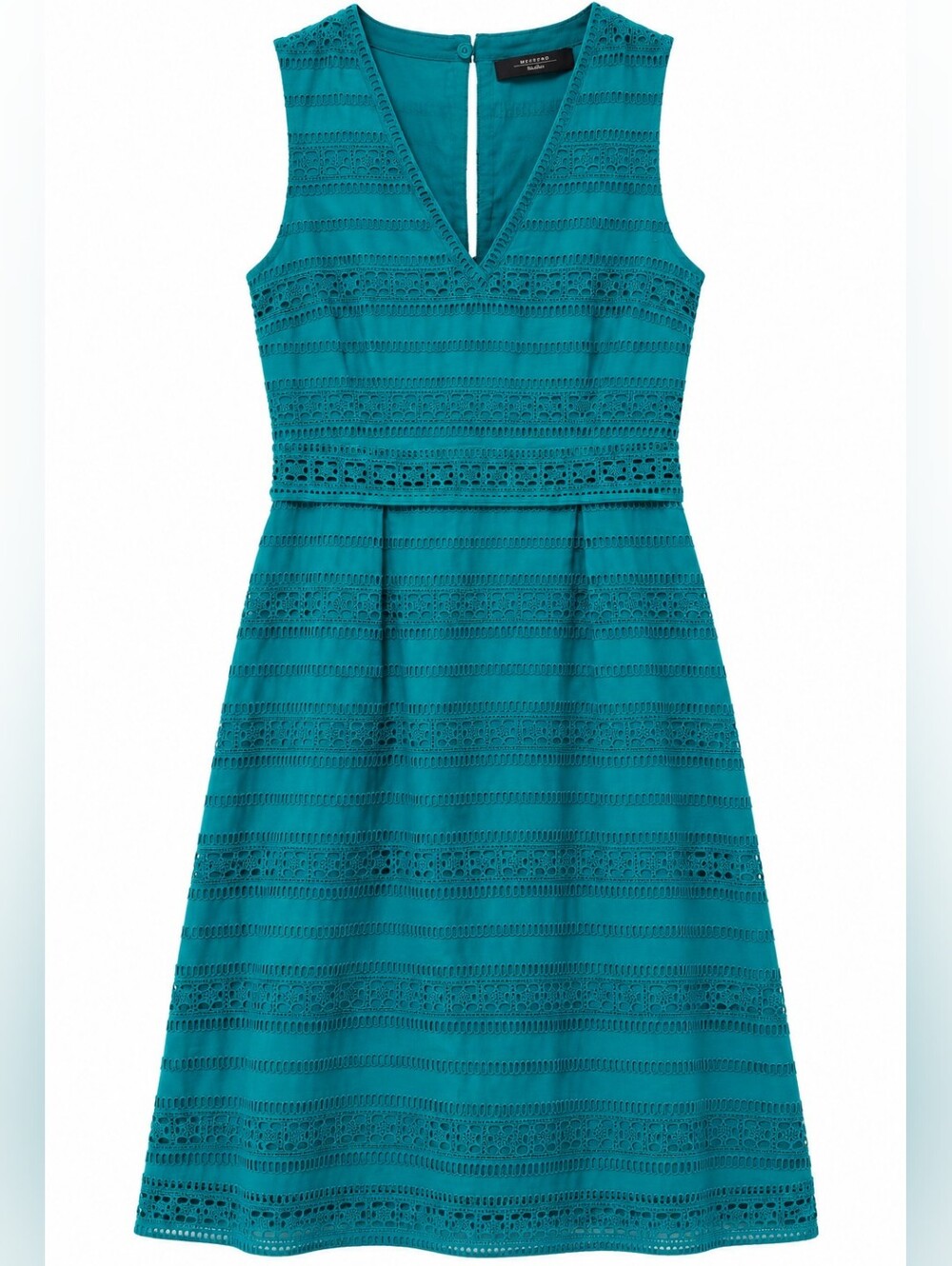 Weekend Max Mara Teal Eyelet Cotton Dress US 4